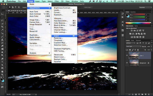 Step 3 - Invert the Colours Step 3 - Invert the Colours