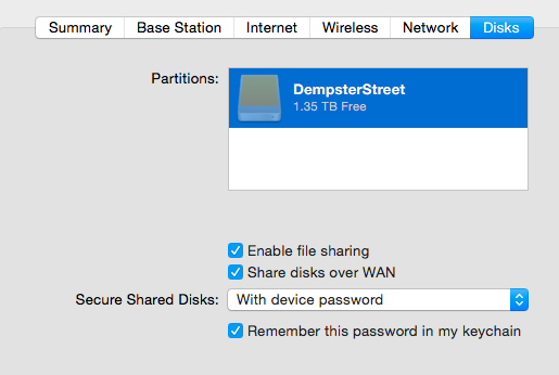 My Airport Settings