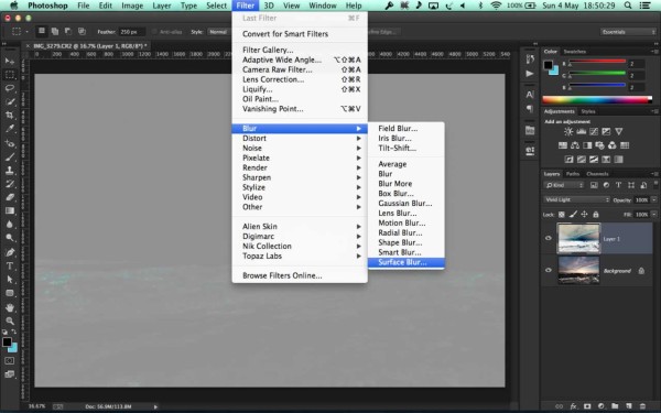 Step 4 - Apply the Surface Blur Filter