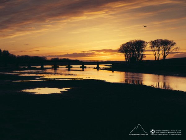 Wick River at sunset taken with my Fujifilm X10 compact camera.