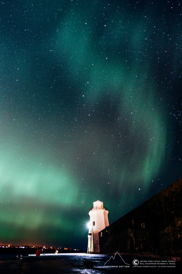 Aurora over South Pier, Wick