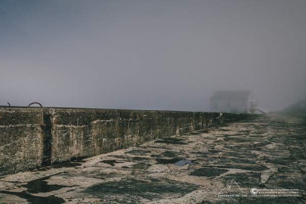 Lifeboat Shed in the fog.