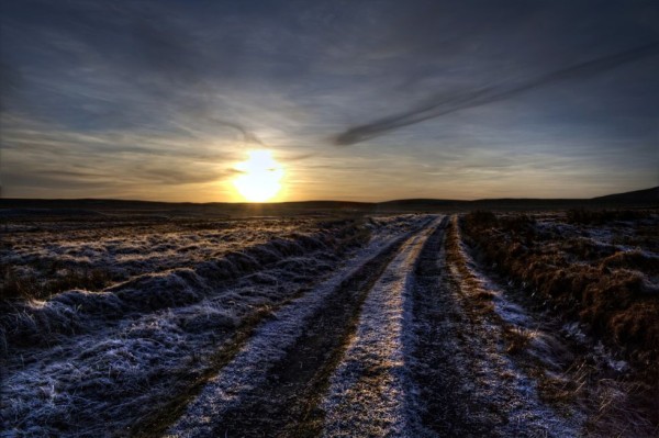 Walking back from Loch Scye