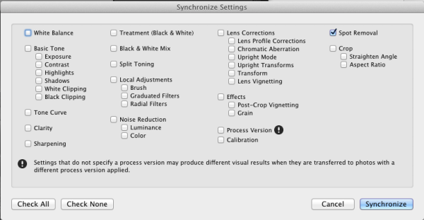 Sync Options
